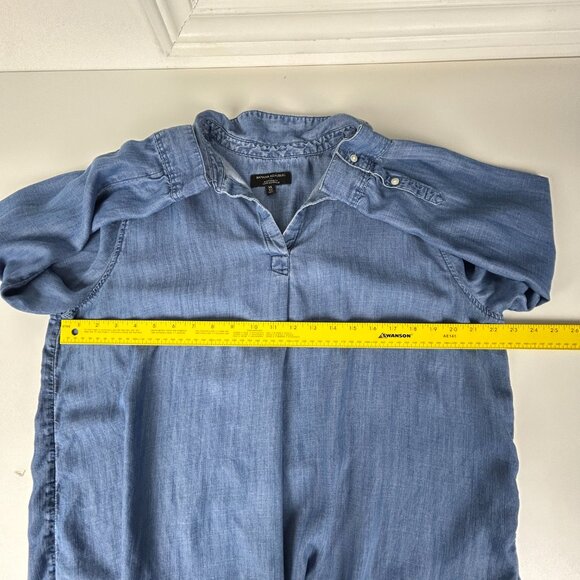 Banana Republic Shirt Womens XL Chambray Boyfriend Fit Button Back Pullover Blue - Picture 8 of 13